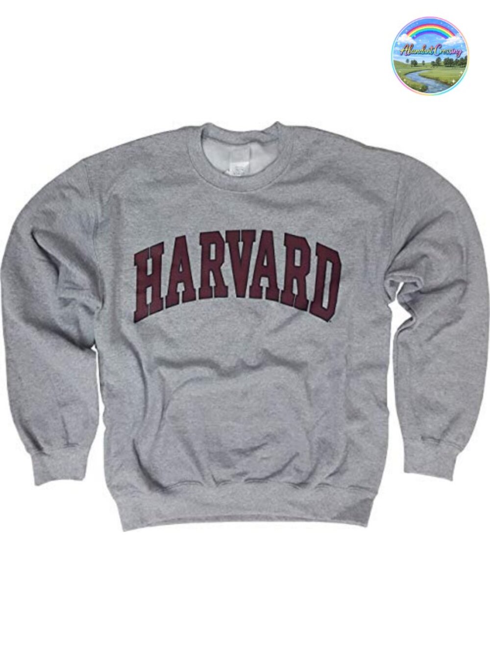 Officially Licensed Harvard Crewneck Sweatshirt Cotton Blend